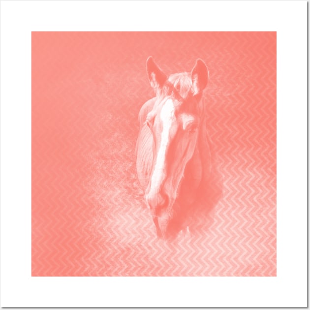 Abstract horse in misty peach Wall Art by hereswendy